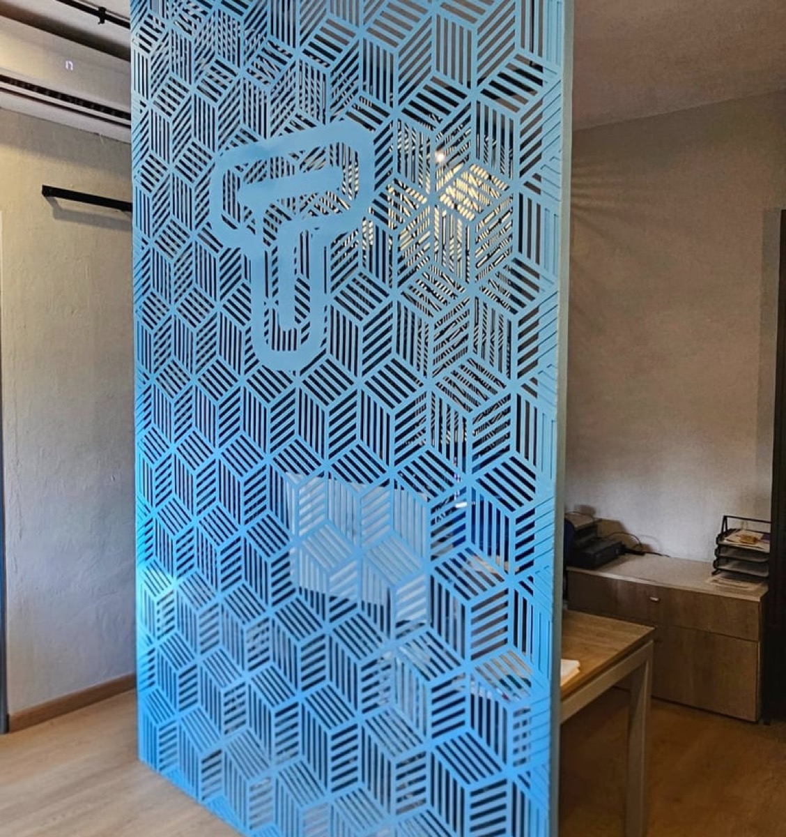 Panel decorativo de lámina cortado con láser, diseño personalizado
